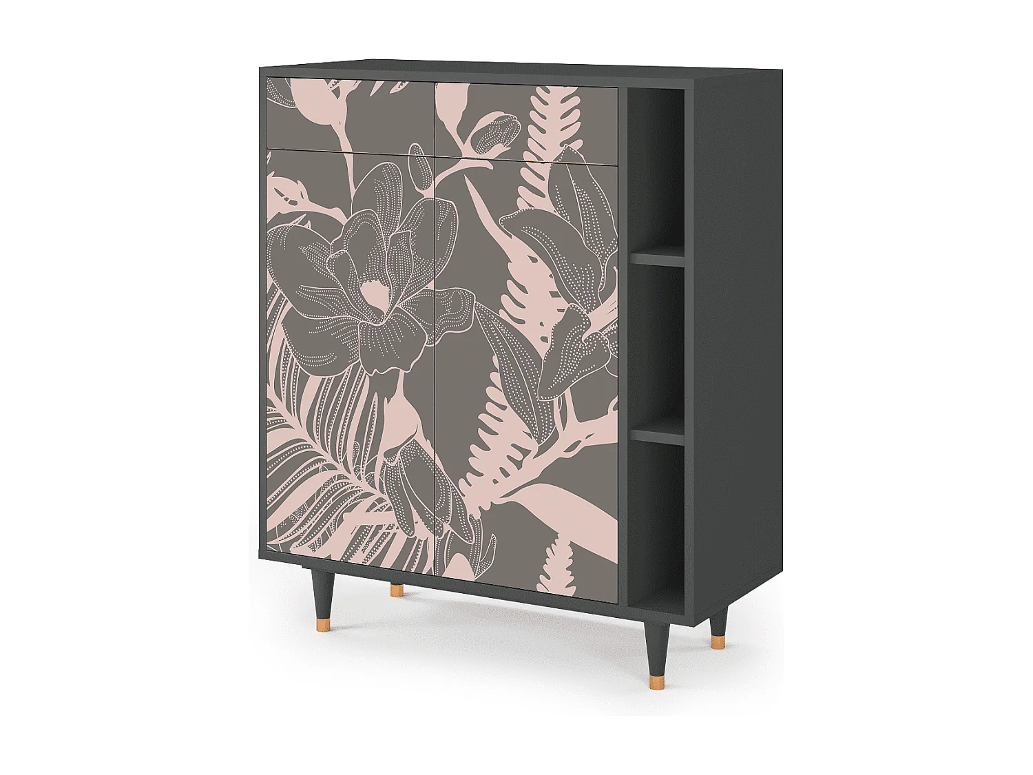 Buffet - 96х110х41 cm - BS6 - Issabelline Flower, Anthracite