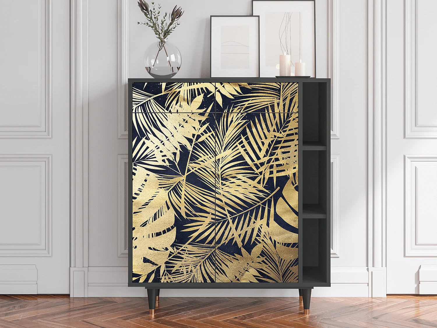 Kredens - 96х110х41 cm - BS6 - Jungle Vibes, Antracyt