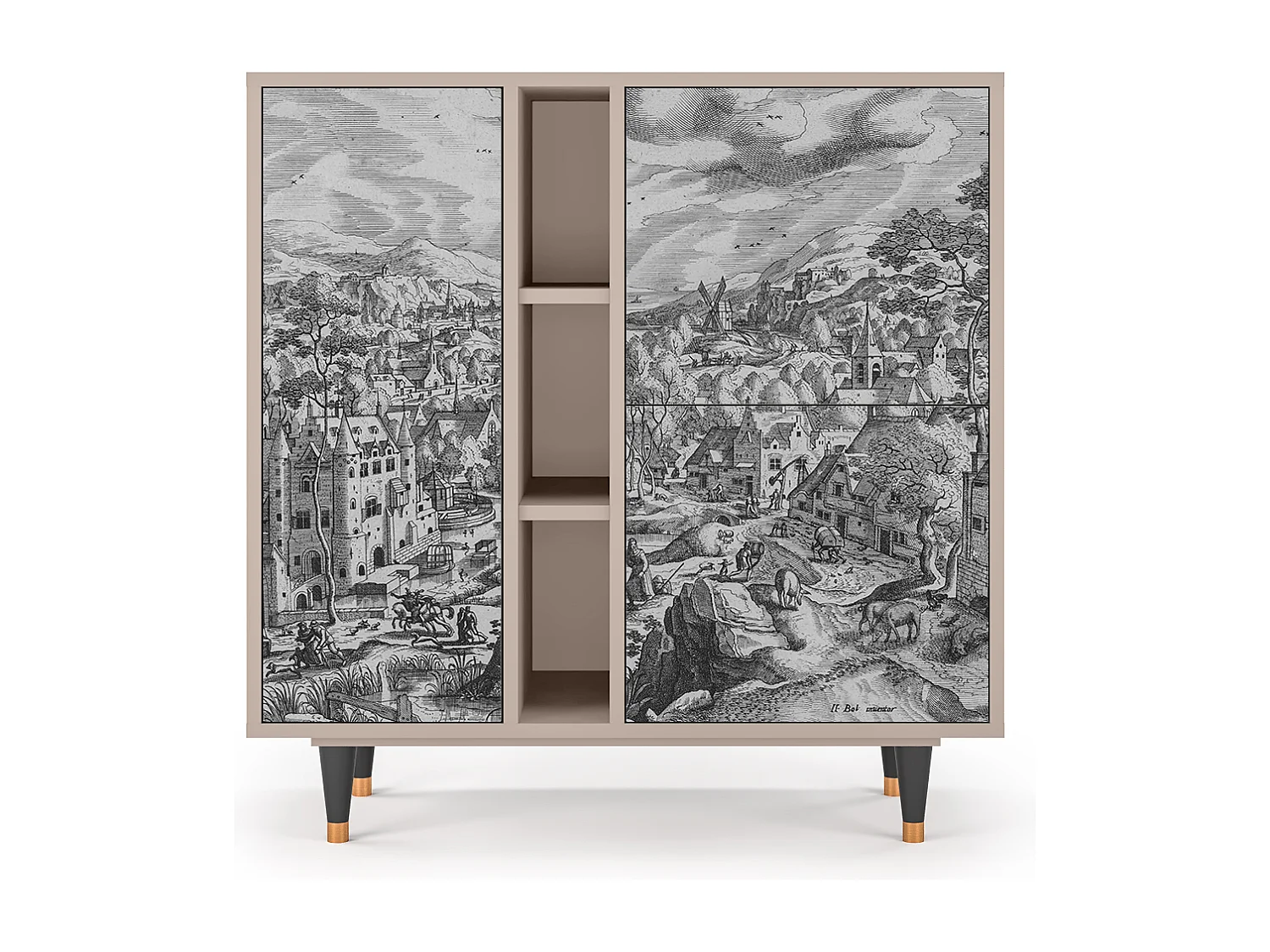 Buffet - 94х96х41 cm - BS5 - Bird Dropping, Latte