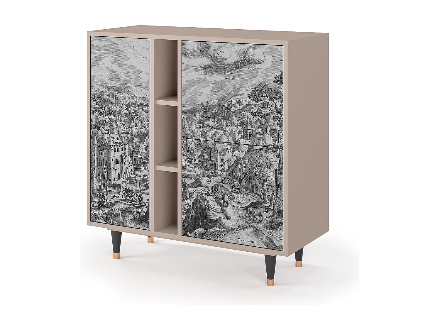 Buffet - 94х96х41 cm - BS5 - Bird Dropping, Latte