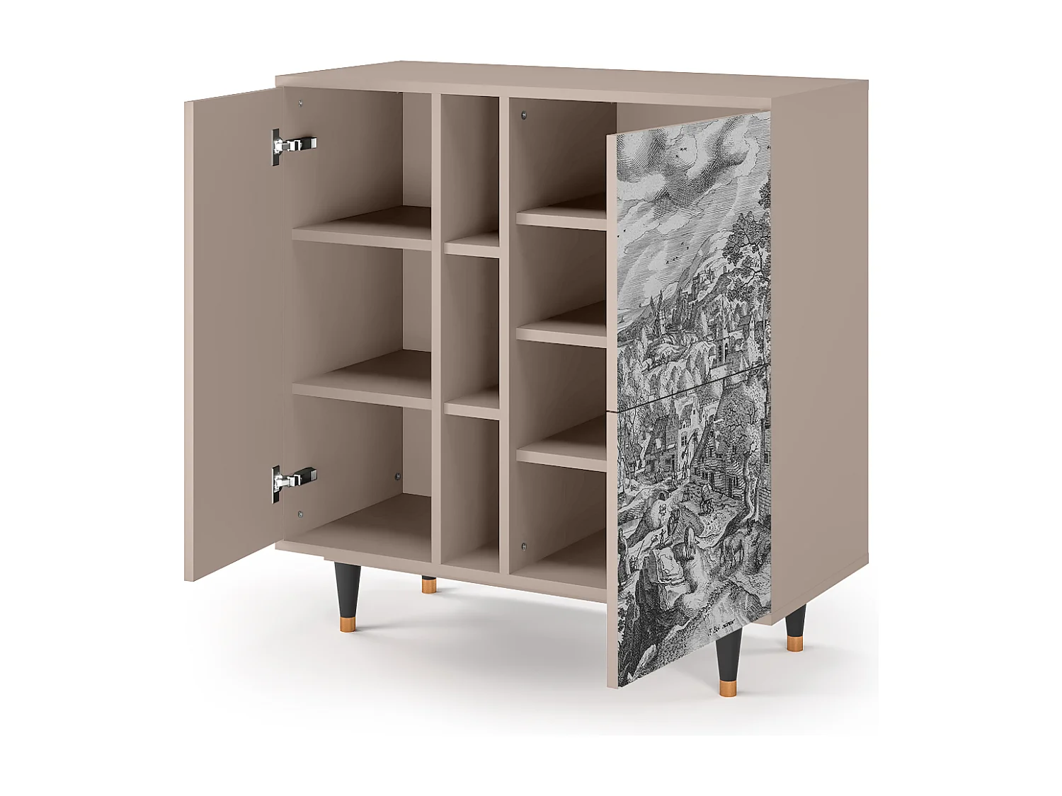 Buffet - 94х96х41 cm - BS5 - Bird Dropping, Latte