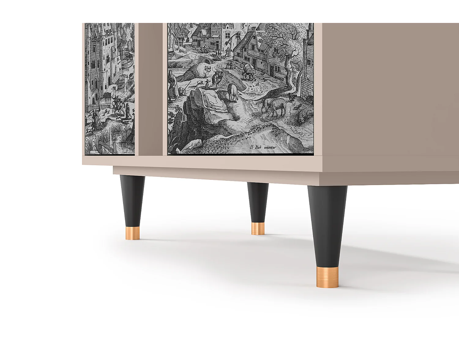 Sideboard - 94х96х41 cm - BS5 - Bird Dropping, Latte