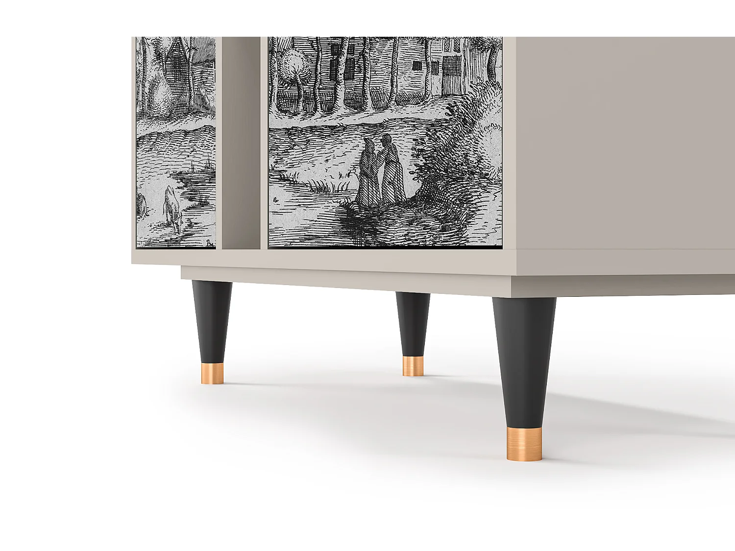 Kredens - 94х96х41 cm - BS5 - A Pond, Piaskowy