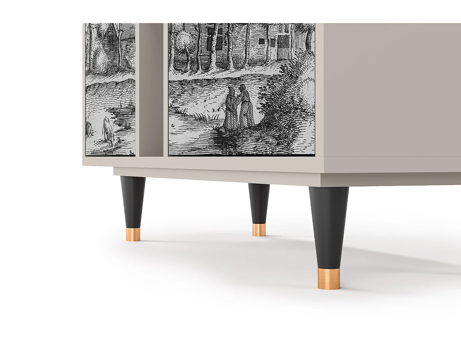 Kredens - 94х96х41 cm - BS5 - A Pond, Piaskowy