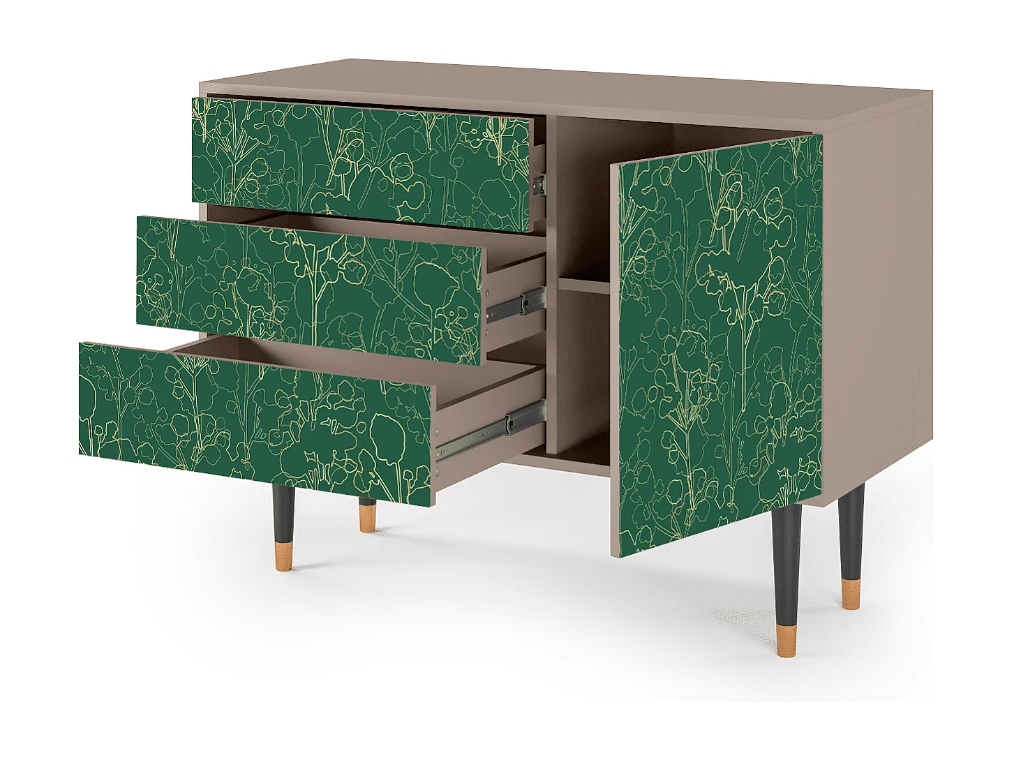 Buffet - 115х84х41 cm - S3 - Emerald Forest, Latte
