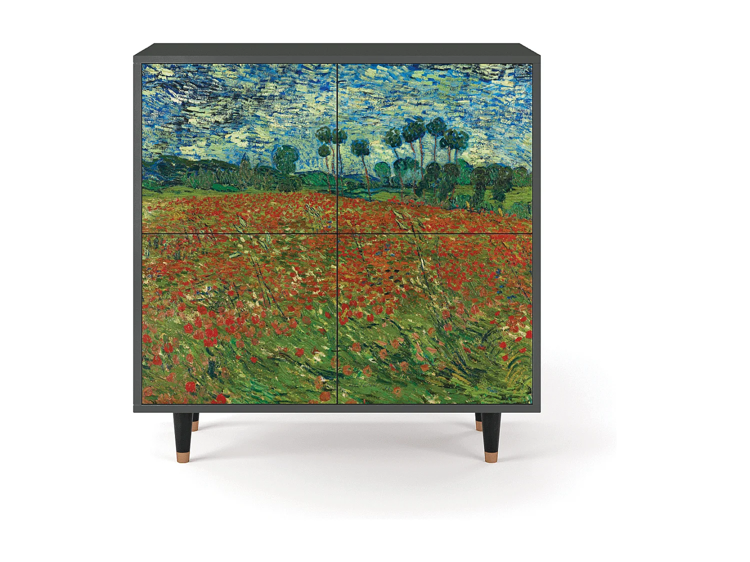 Aparador - 94x96x48 cm - BS3 - Poppy field by van Gogh, Antracite