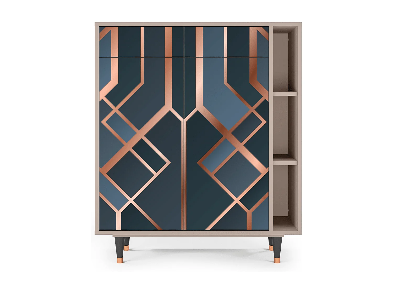 Kredens - 96х110х41 cm - BS6 - Ashy 1920', Latte