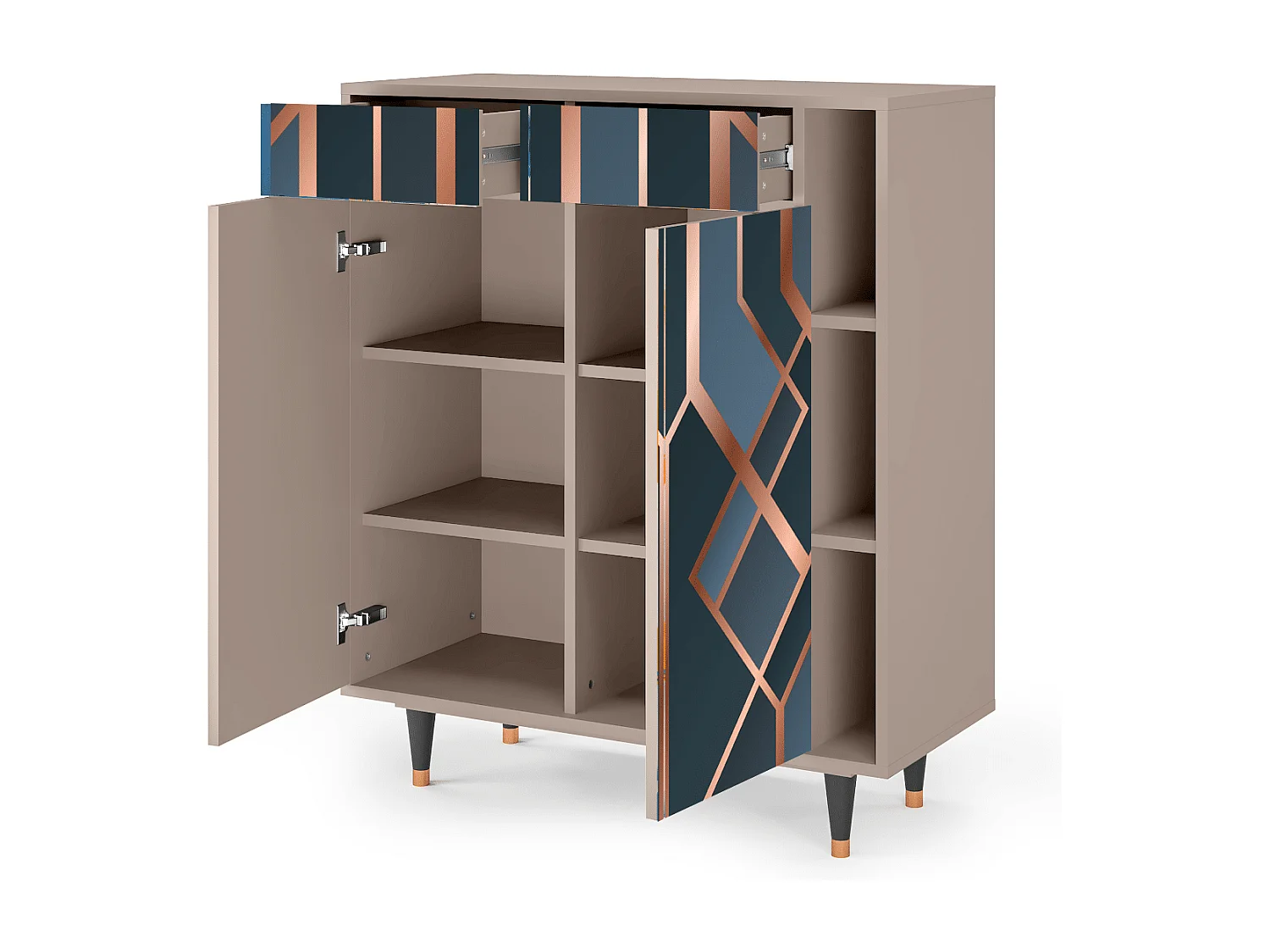 Kredens - 96х110х41 cm - BS6 - Ashy 1920', Latte