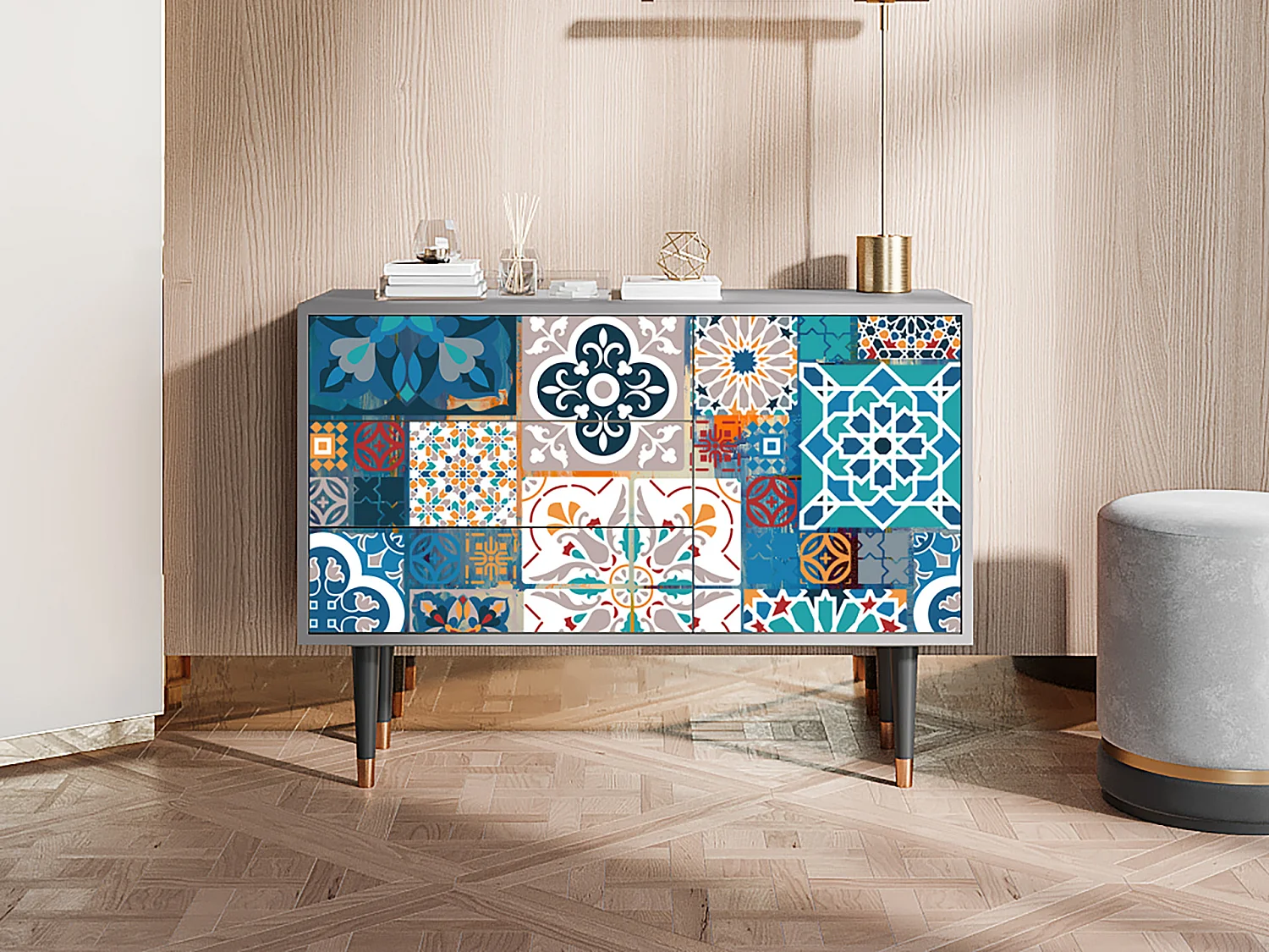 Buffet - 115х84х41 cm - S3 - Moroccan Market, Gris