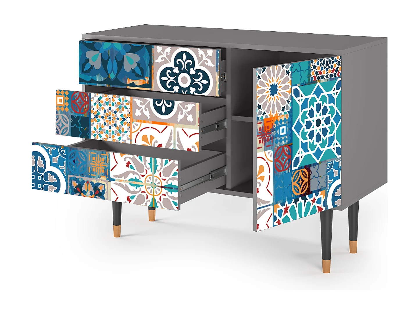 Buffet - 115х84х41 cm - S3 - Moroccan Market, Gris