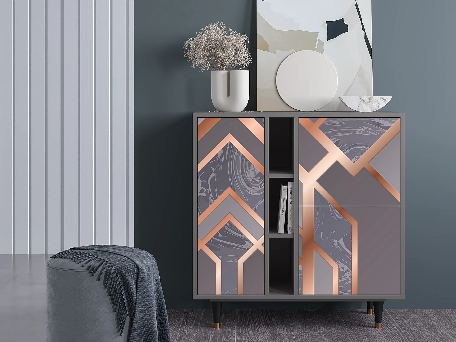 Aparador - 94х96х41 cm - BS5 - Taupe Anatomy, Gris