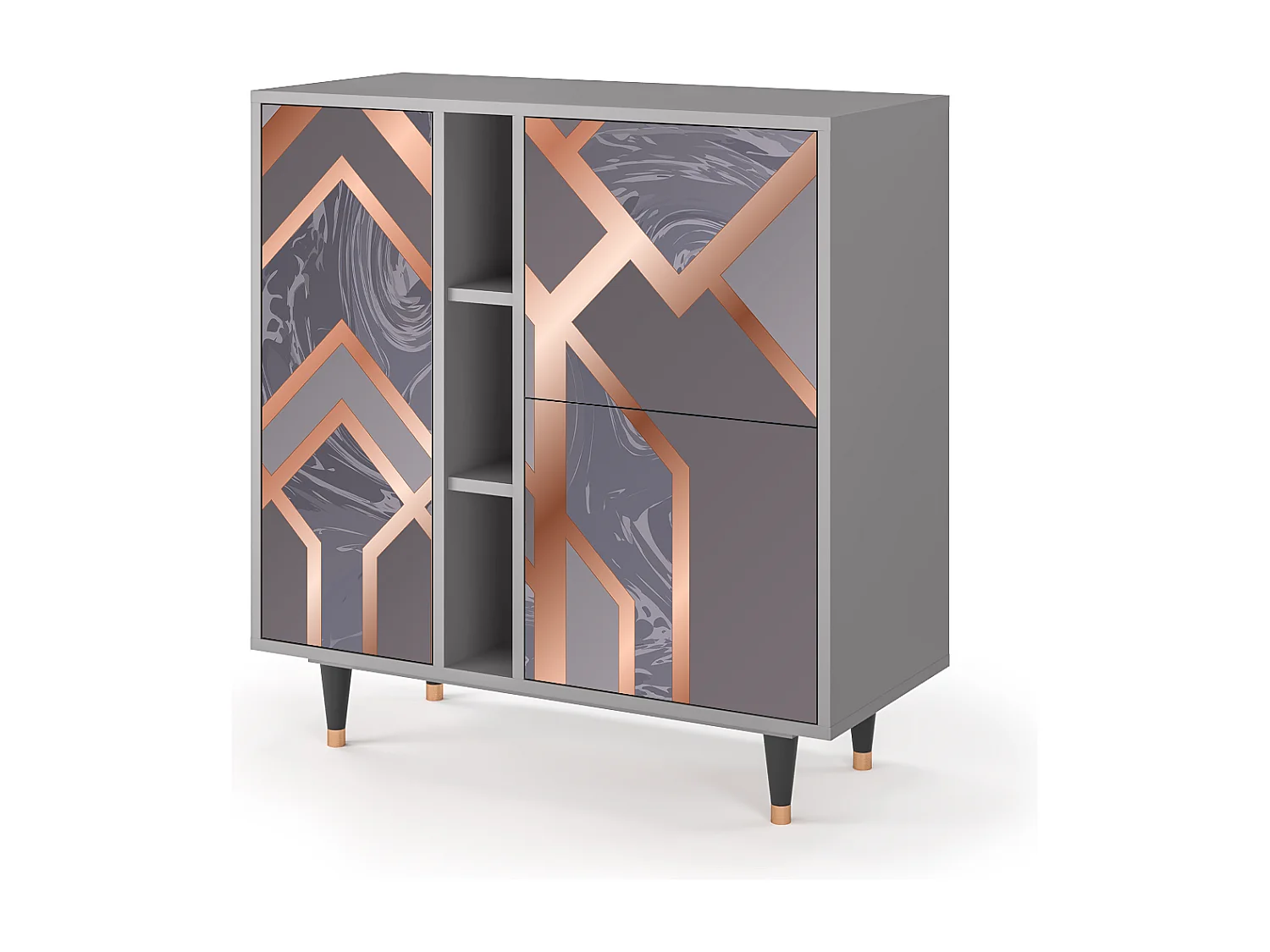 Aparador - 94х96х41 cm - BS5 - Taupe Anatomy, Gris