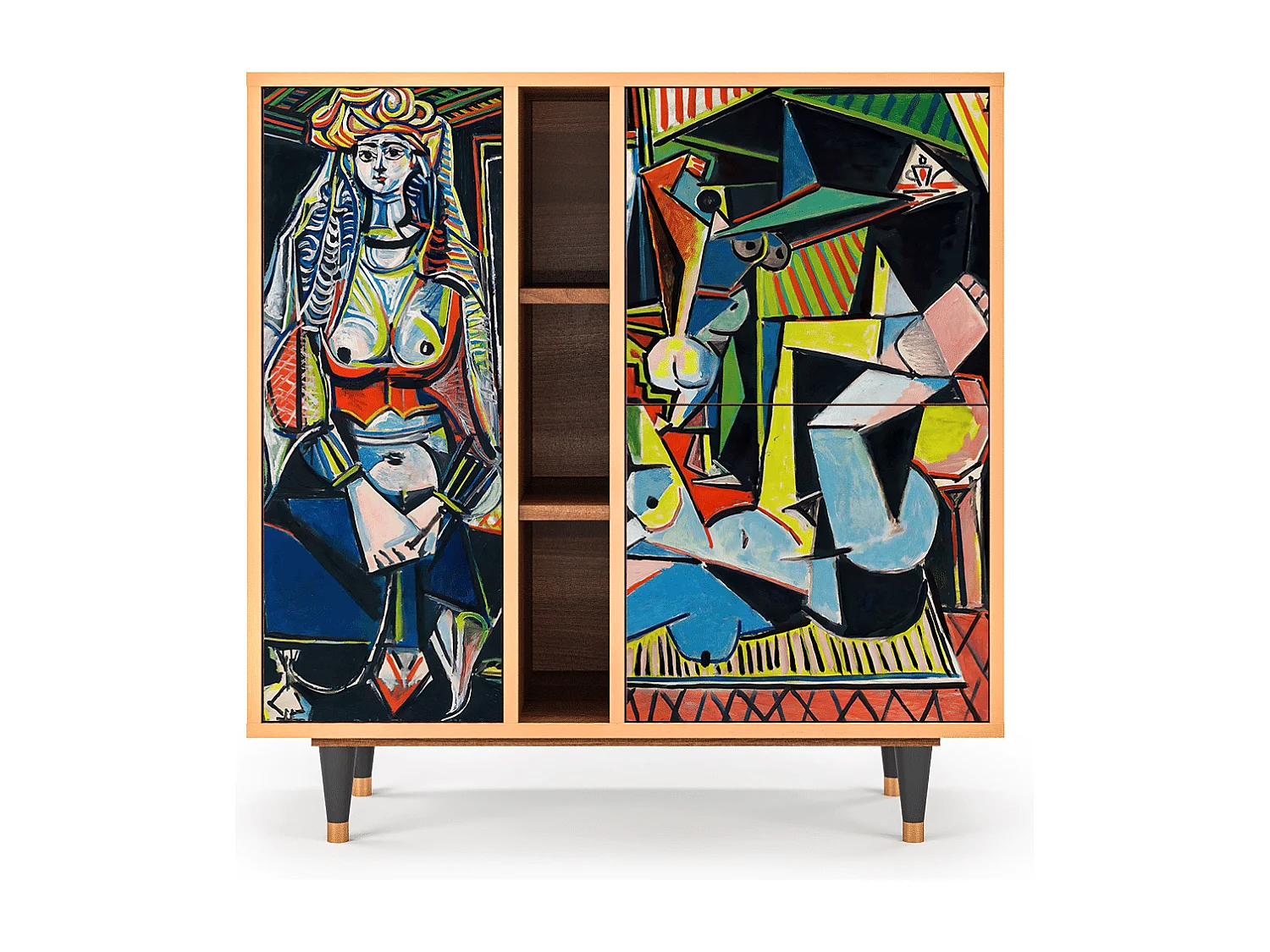 Kredens - 94х96х41 cm - BS5 - Women of Algiers, Orzech