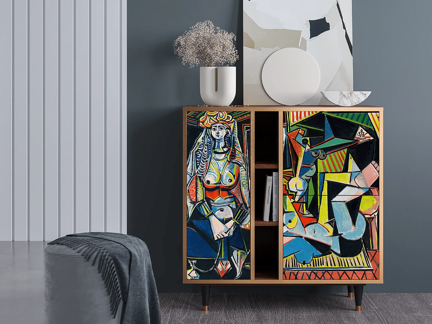 Buffet - 94х96х41 cm - BS5 - Women of Algiers, Noyer