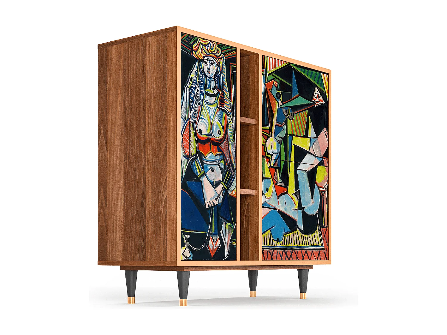 Kredens - 94х96х41 cm - BS5 - Women of Algiers, Orzech