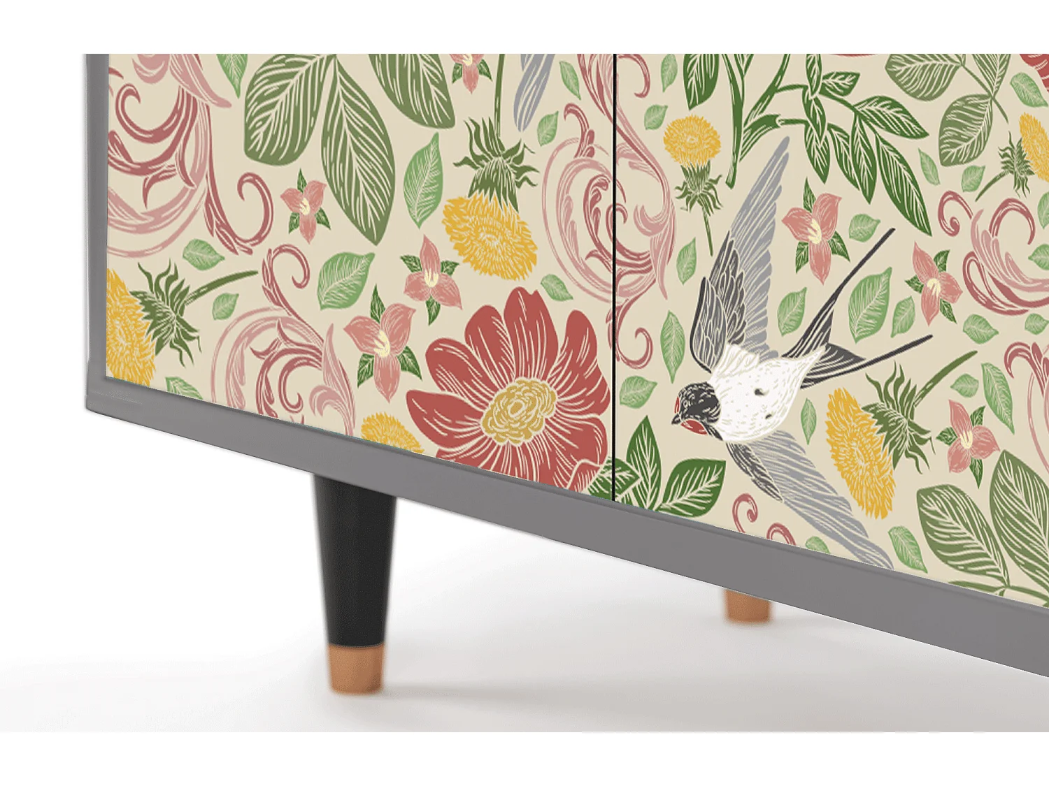 Dressoir - 94x96x48 cm - BS3 - Spring Swallow, Grijs