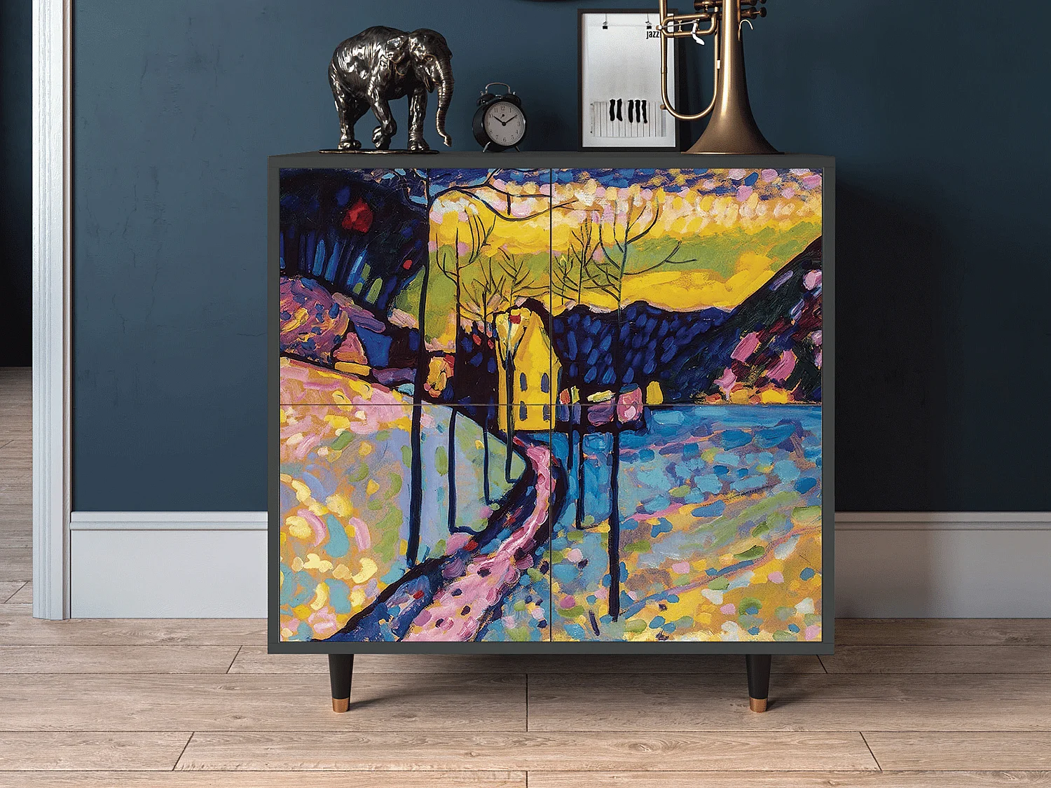 Buffet - 94x96x48 cm - BS3 - Winter Landscape, Anthracite