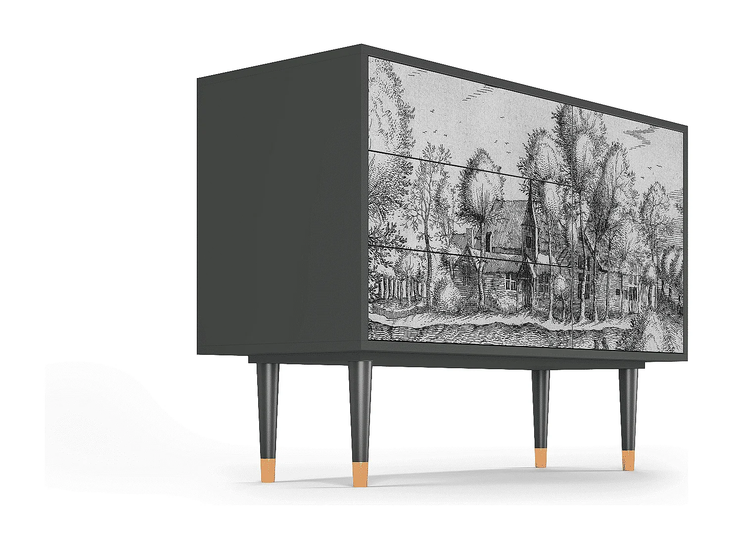 Sideboard - 115х84х41 cm - S3 - A Pond, Anthrazit