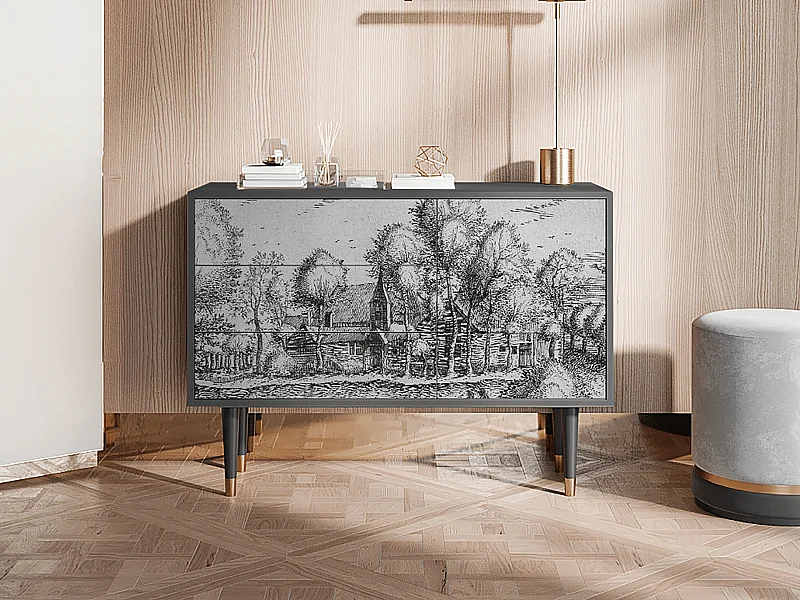 Kredens - 115х84х41 cm - S3 - A Pond, Antracyt