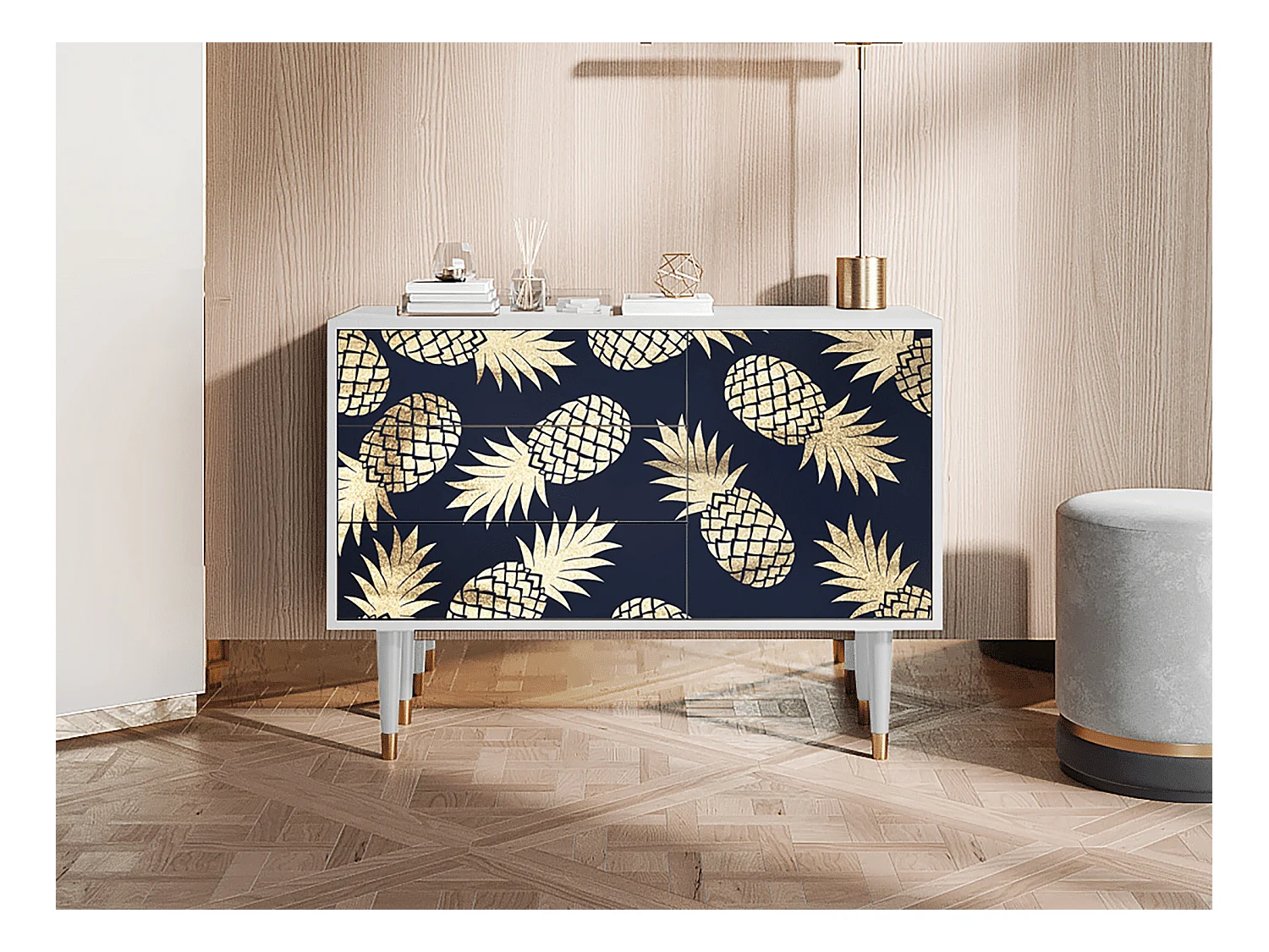 Buffet - 115х84х41 cm - S3 - Sunny Pineaple, Blanc