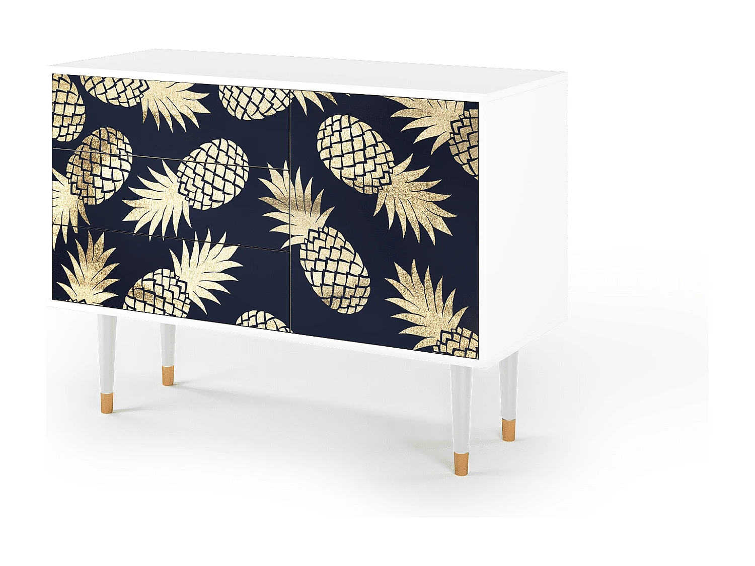 Aparador - 115х84х41 cm - S3 - Sunny Pineaple, Blanco