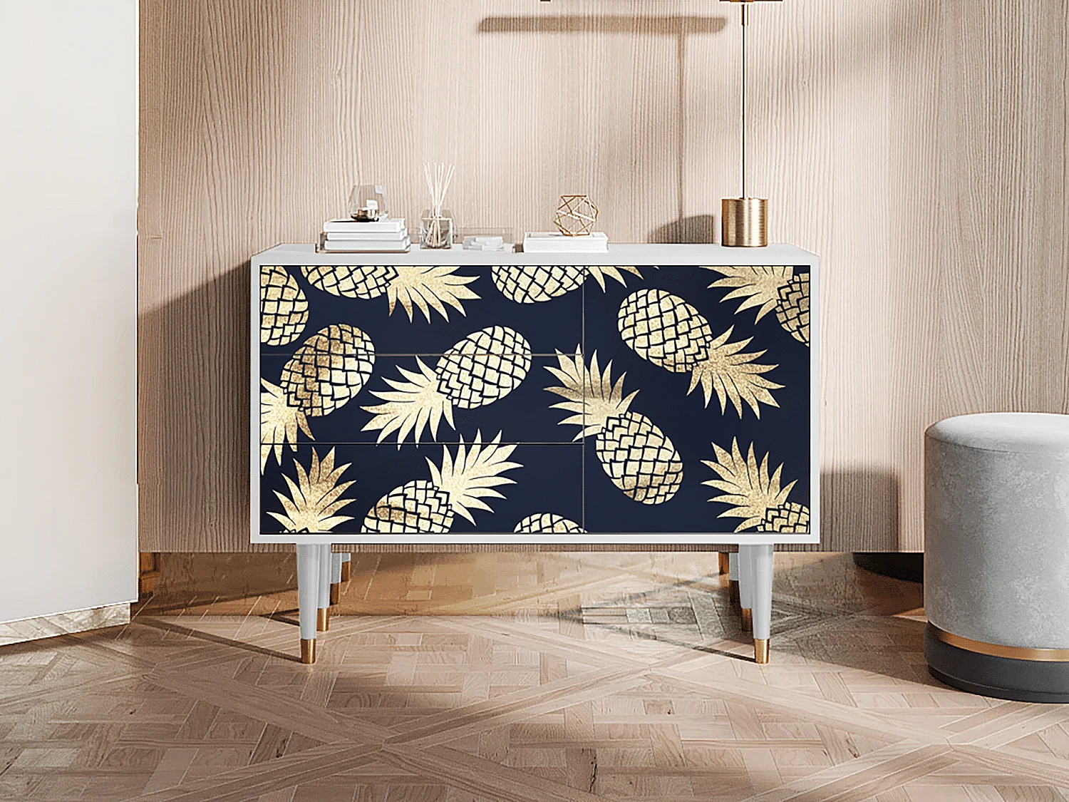 Credenza - 115х84х41 cm - S3 - Sunny Pineaple, Bianco