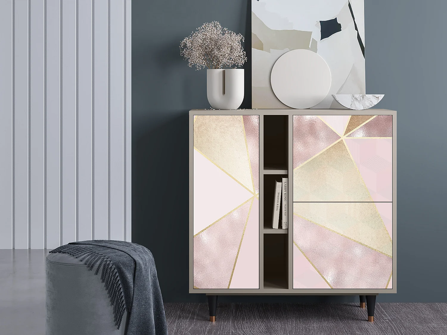 Kredens - 94х96х41 cm - BS5 - Cosmopolitan Diva, Piaskowy