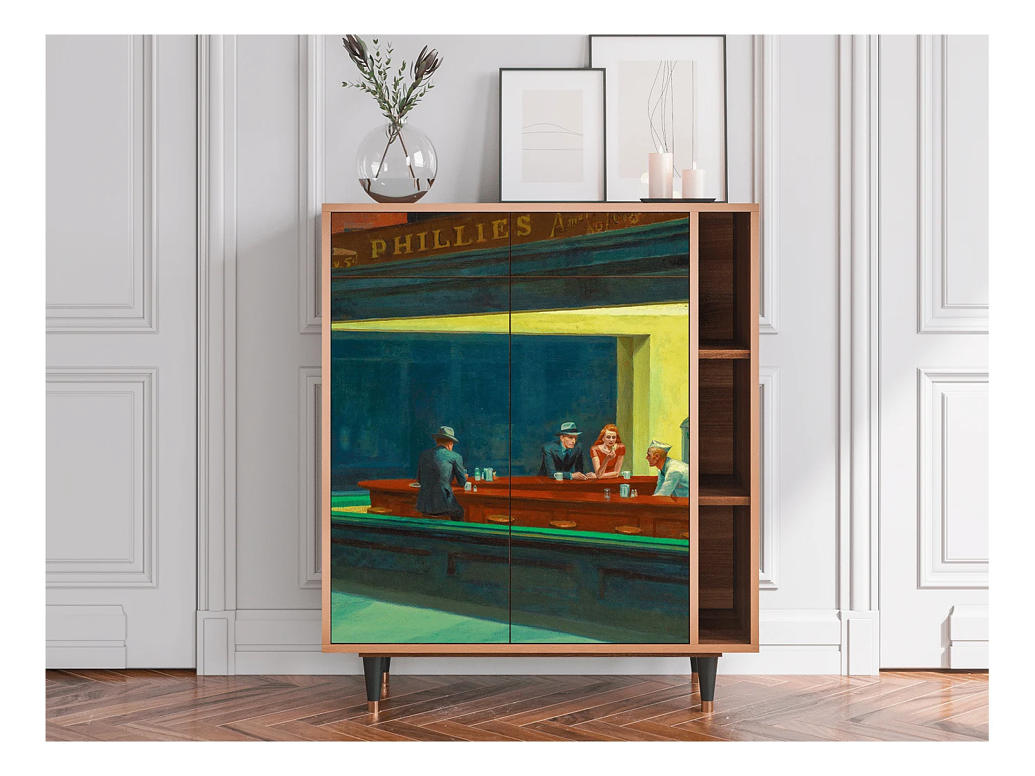 Buffet - 96х110х41 cm - BS6 - Nighthawks by Hopper, Noyer