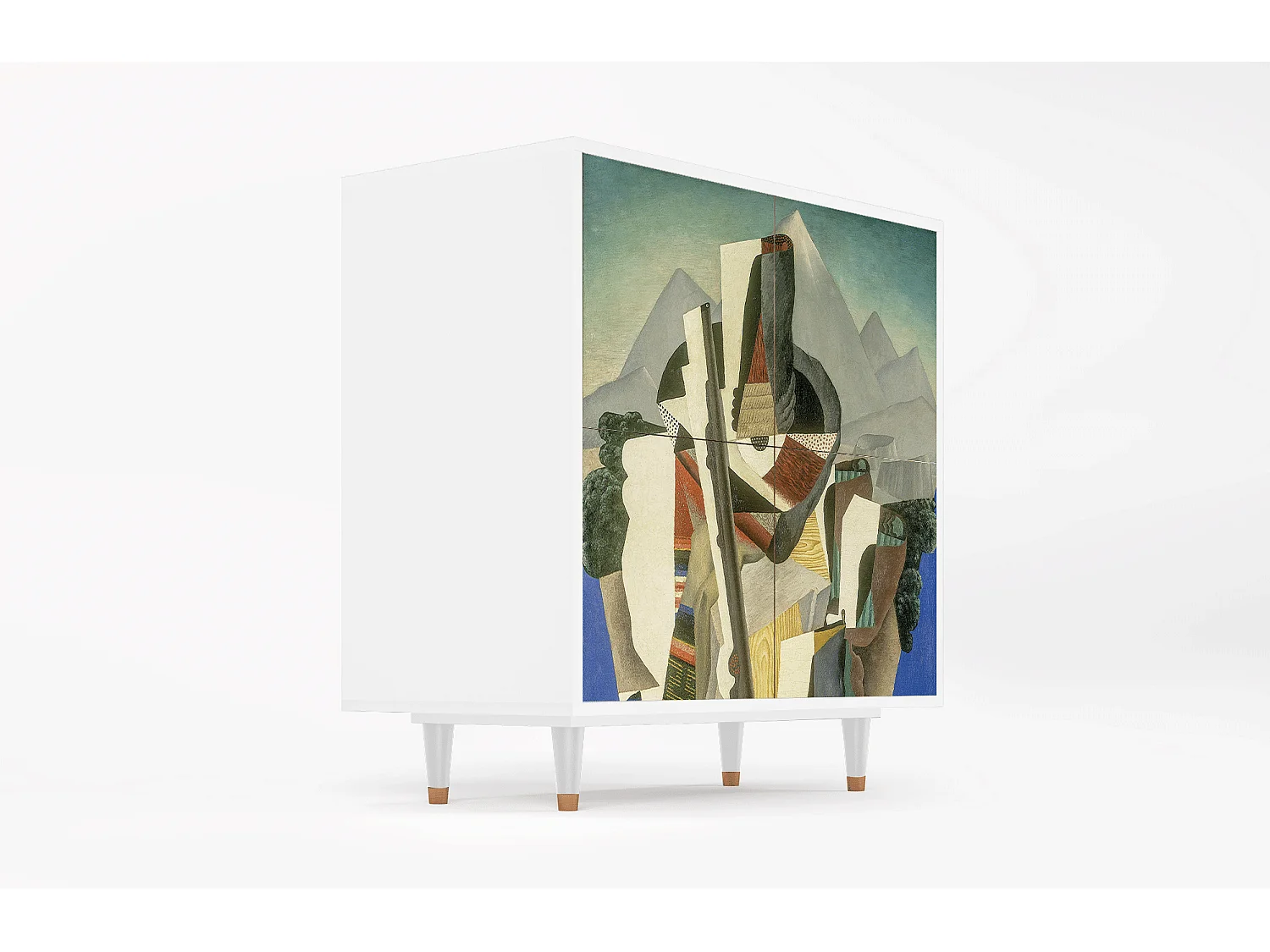 Buffet - 94x96x48 cm - BS3 - The Cubist Paintings , Blanc