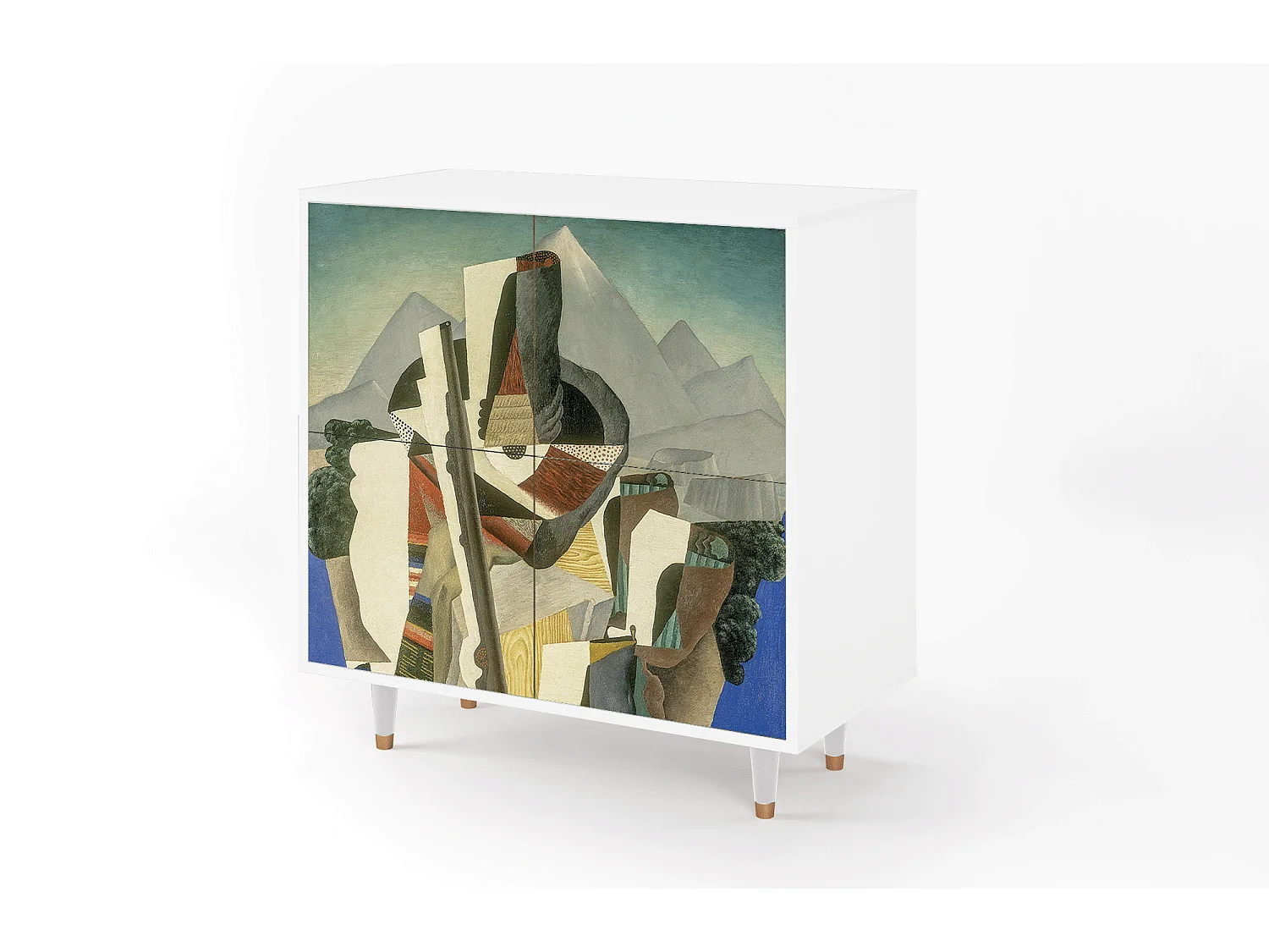 Credenza - 94x96x48 cm - BS3 - The Cubist Paintings , Bianco