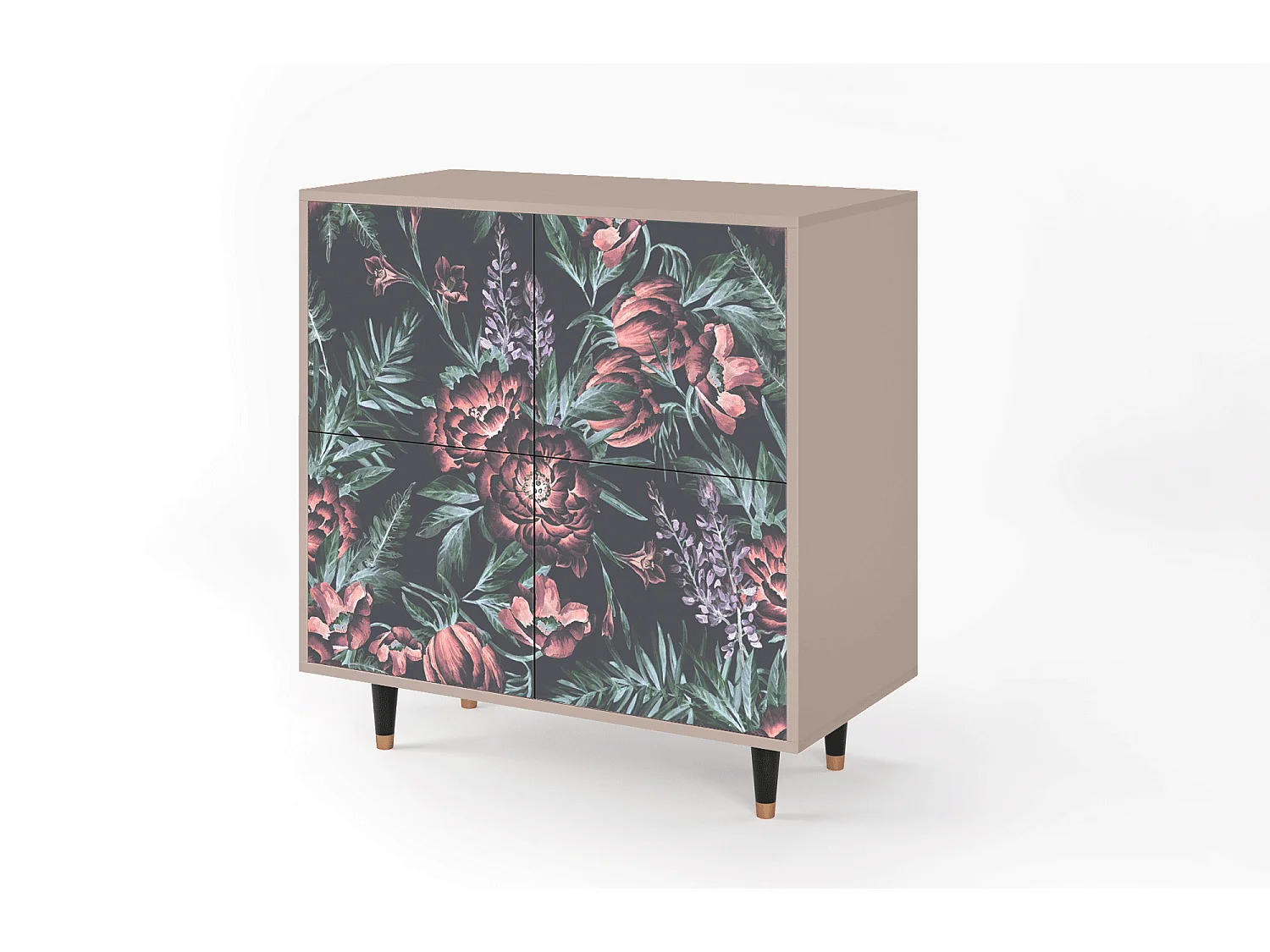 Credenza - 94x96x48 cm - BS3 - Dark Peonies, Latte