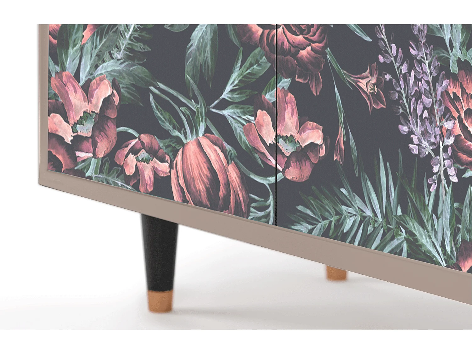 Credenza - 94x96x48 cm - BS3 - Dark Peonies, Latte