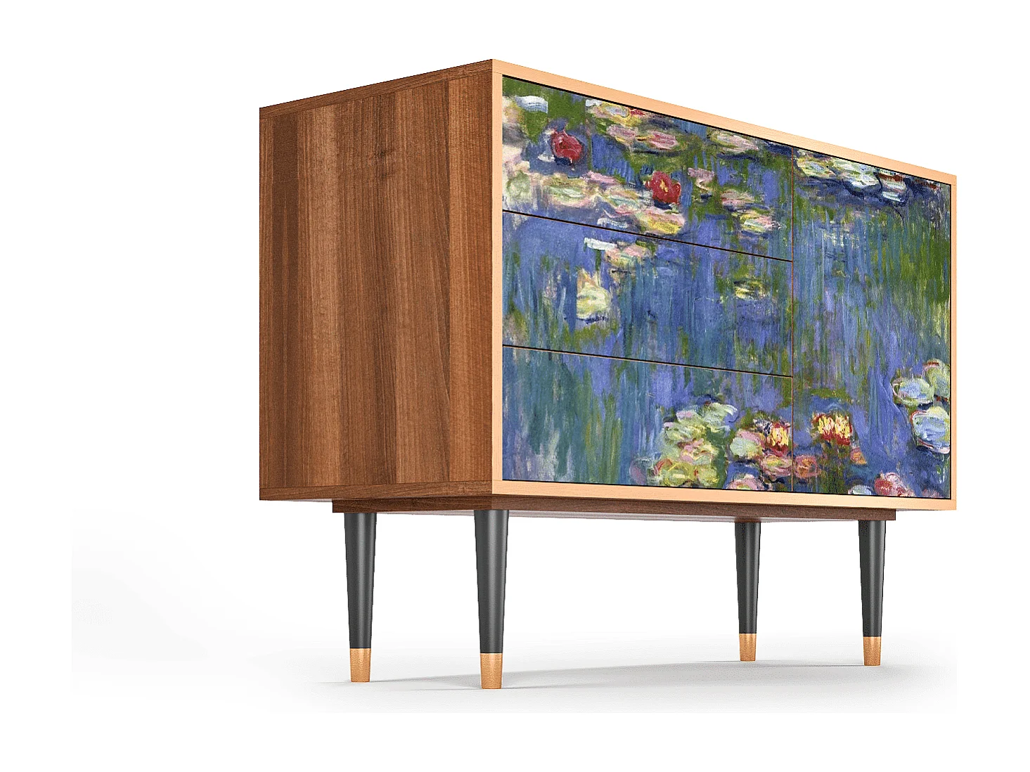 Credenza - 115х84х41 cm - S3 - The water lily pond  , Noce