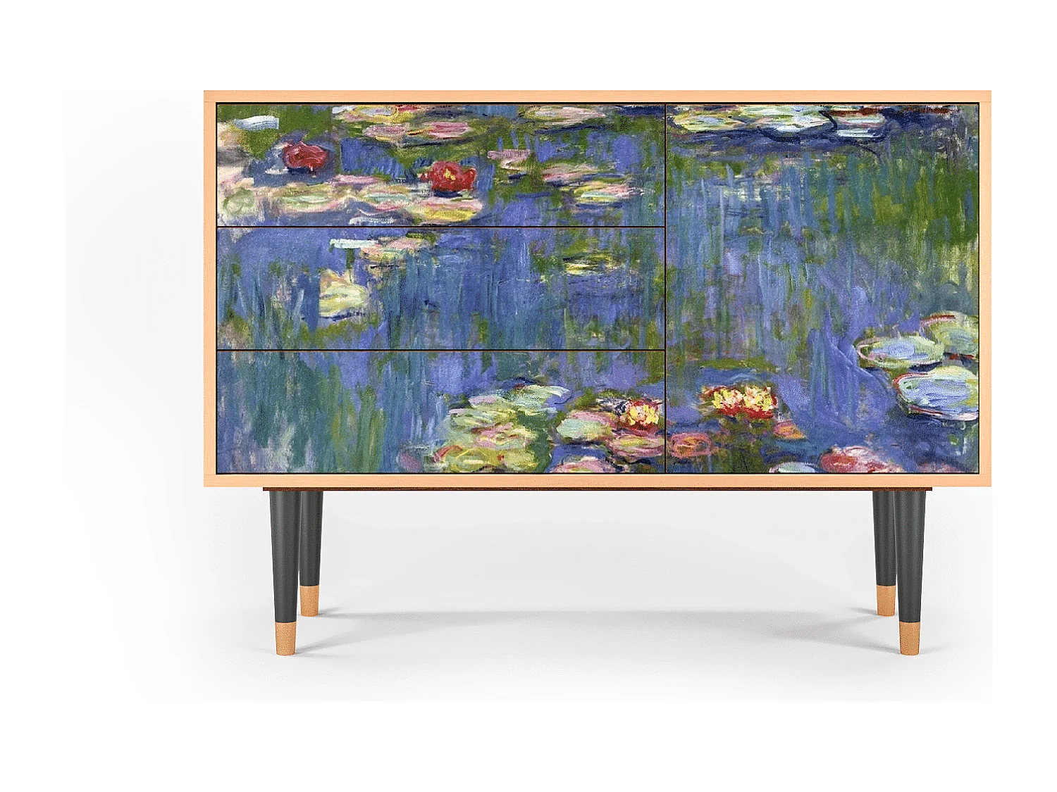 Credenza - 115х84х41 cm - S3 - The water lily pond  , Noce