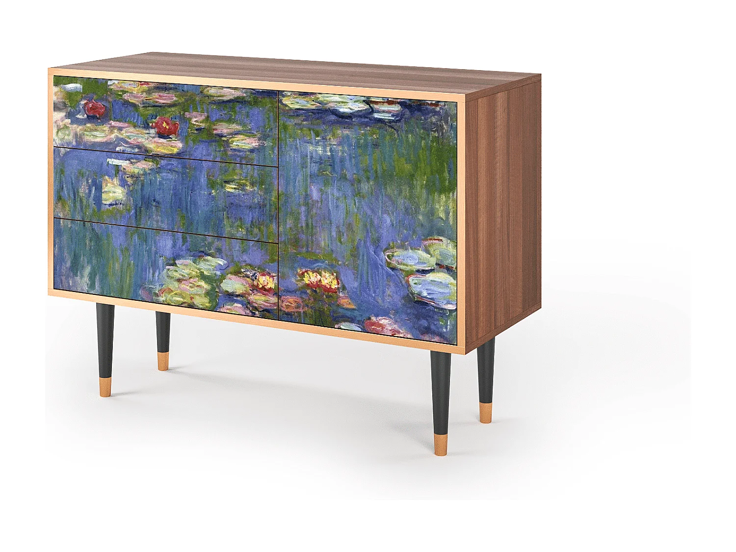Credenza - 115х84х41 cm - S3 - The water lily pond  , Noce
