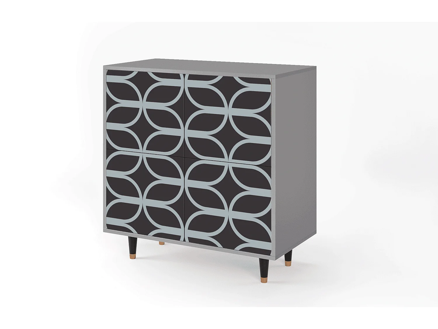 Credenza - 94x96x48 cm - BS3 - Braided Blue, Grigio