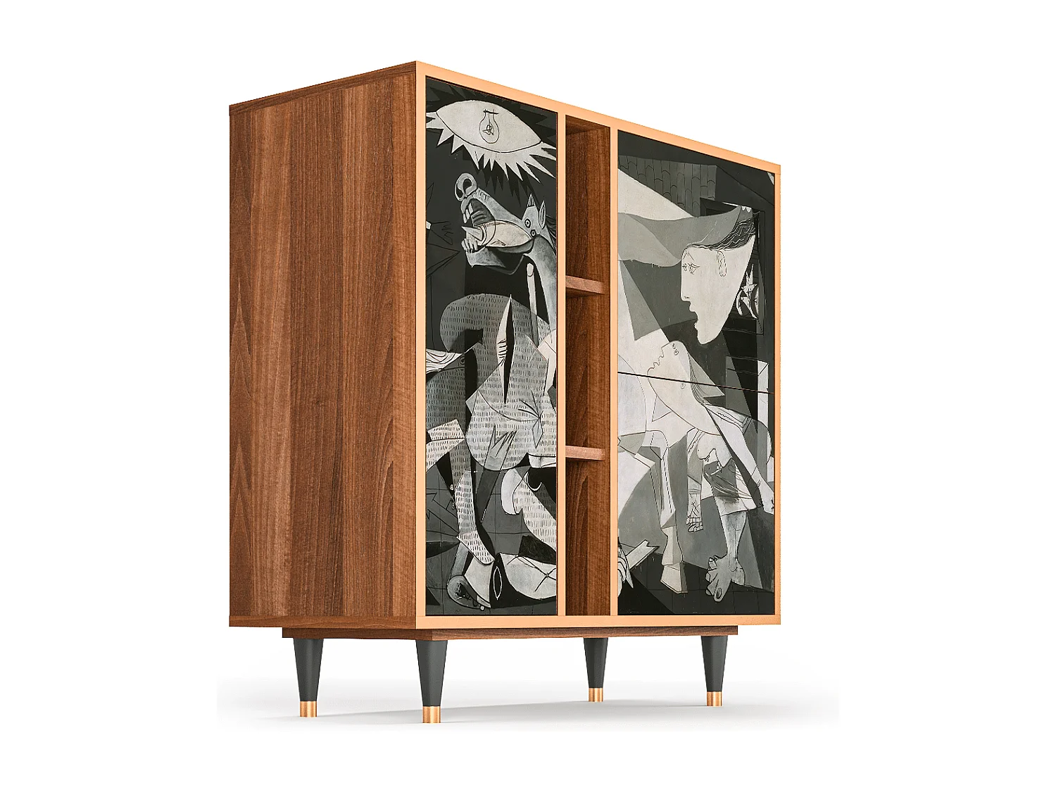 Aparador - 94х96х41 cm - BS5 - Guernica by Picasso, Nogueira