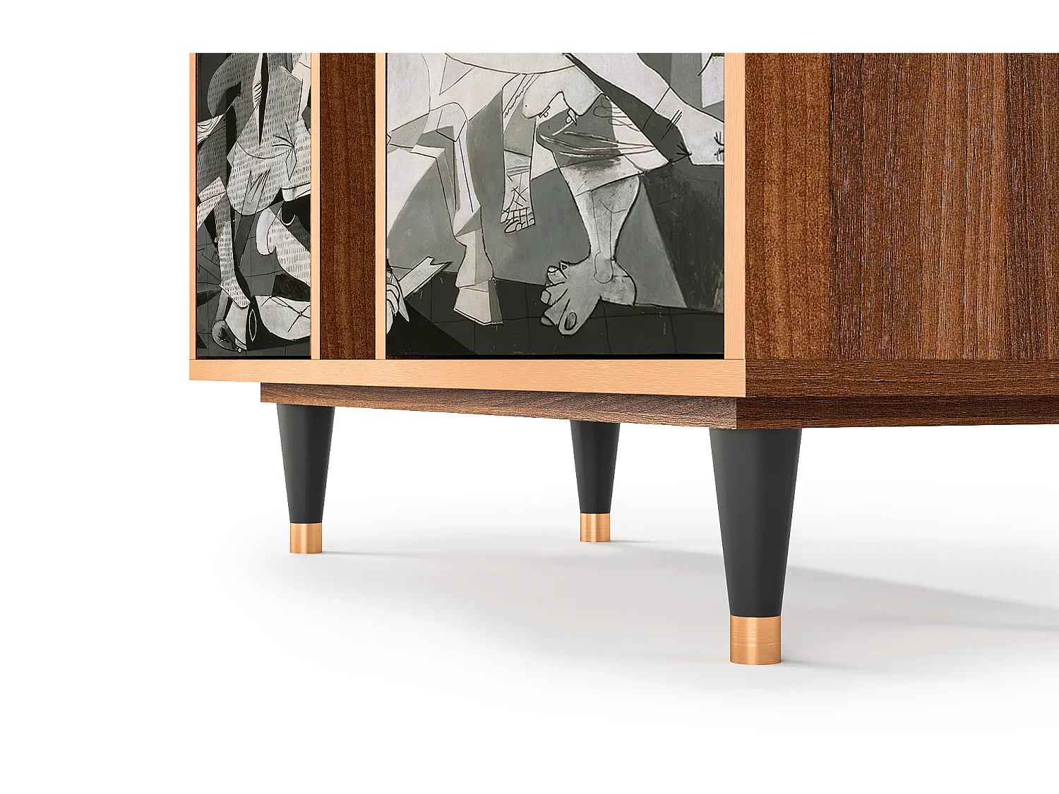 Kredens - 94х96х41 cm - BS5 - Guernica by Picasso, Orzech