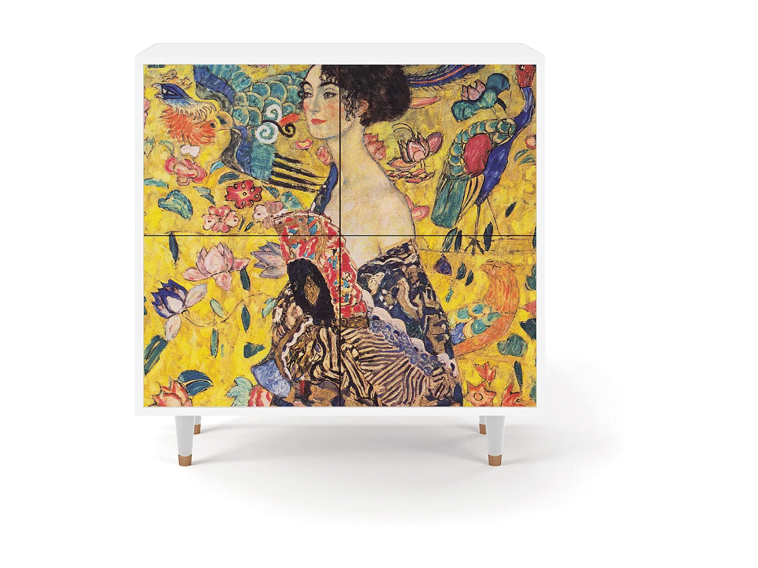 Aparador - 94x96x48 cm - BS3 - Lady with Fan by Klimt, Blanco