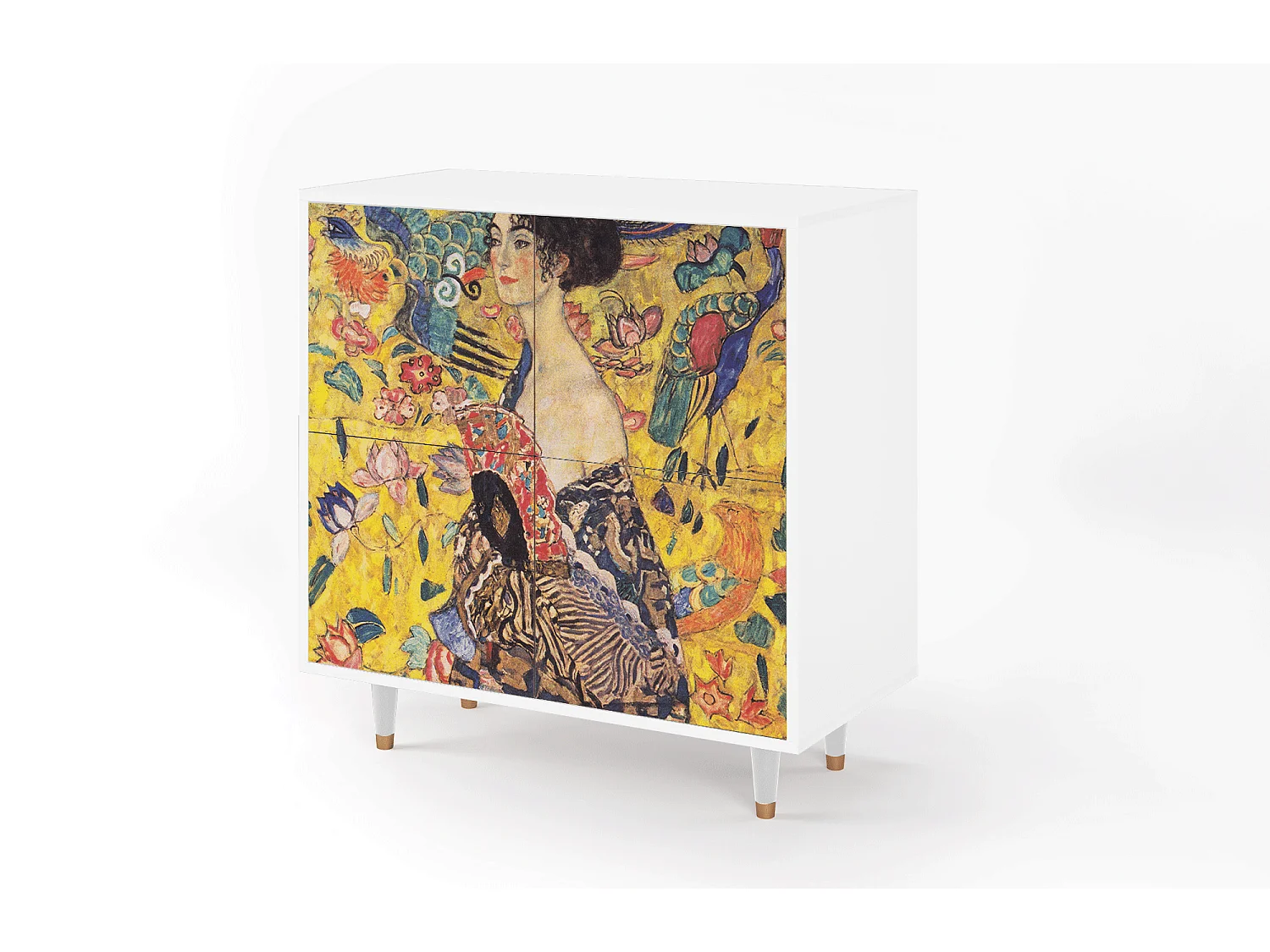Aparador - 94x96x48 cm - BS3 - Lady with Fan by Klimt, Blanco