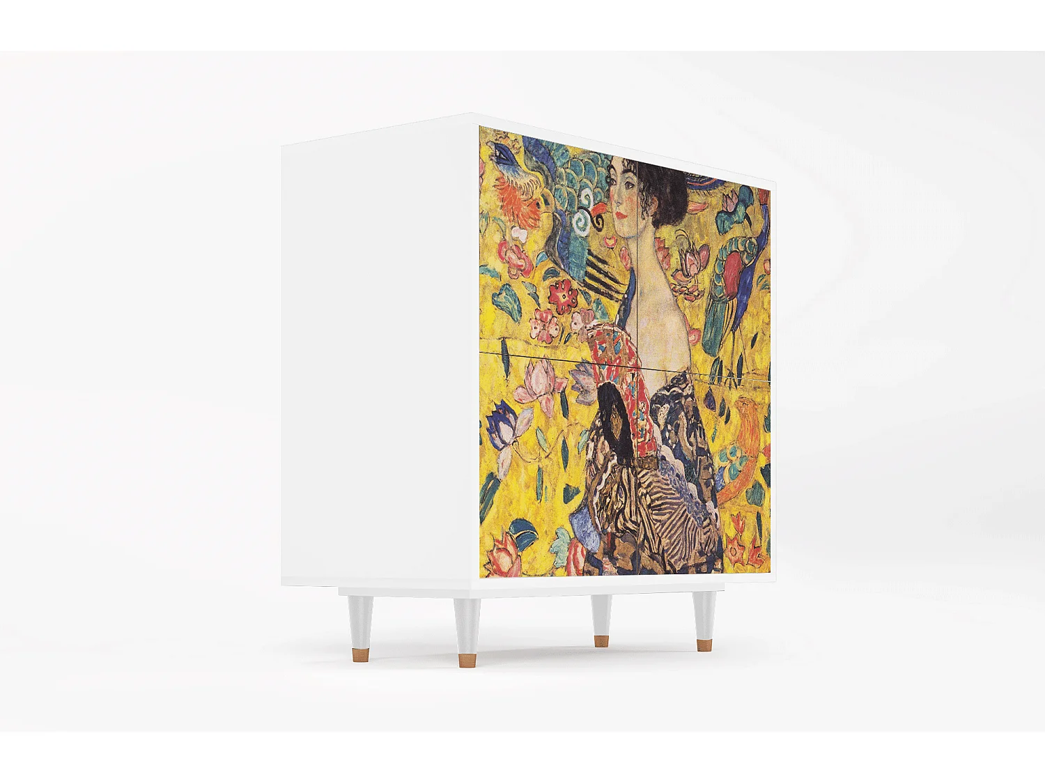 Aparador - 94x96x48 cm - BS3 - Lady with Fan by Klimt, Blanco