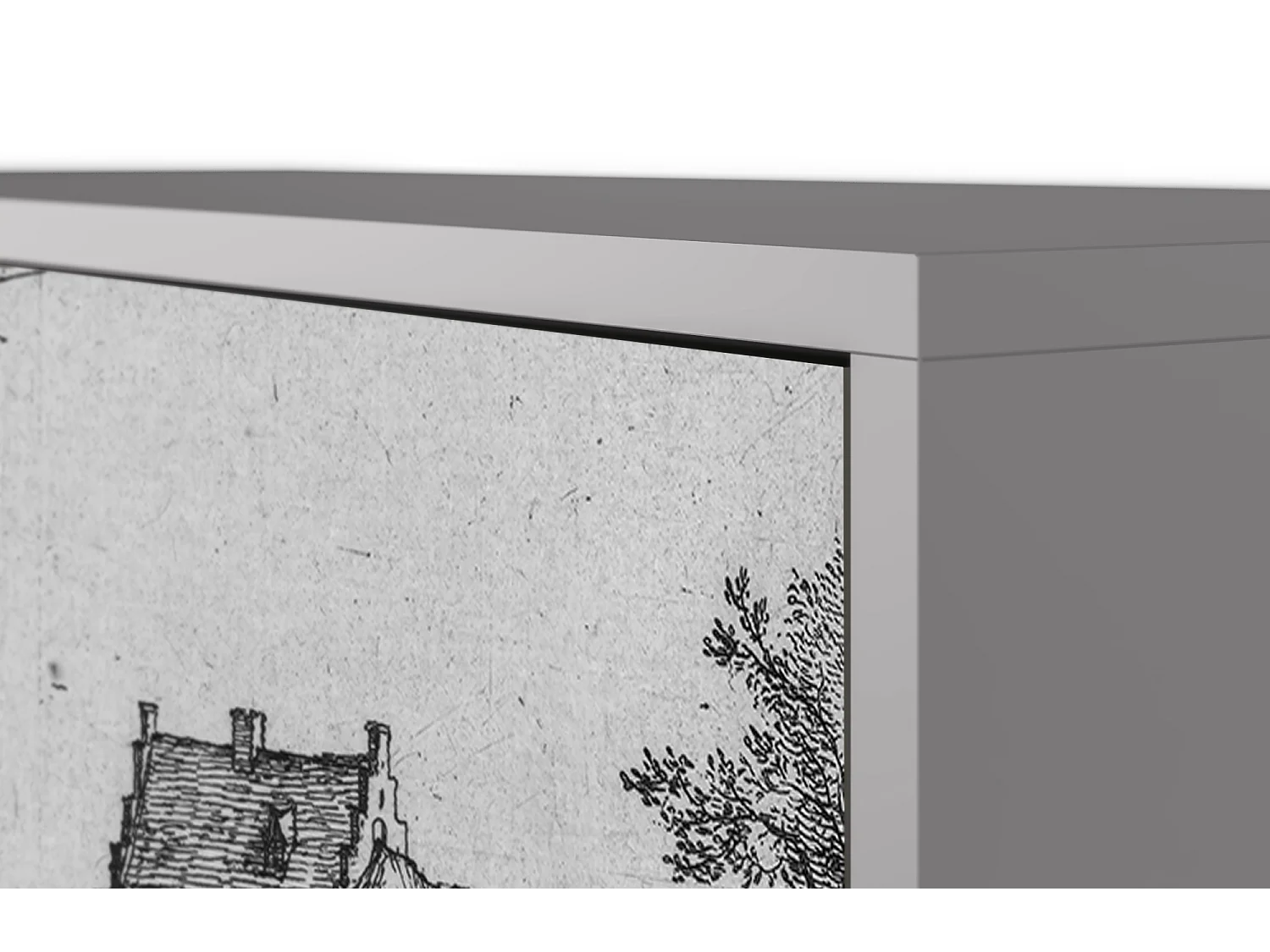 Credenza - 115х84х41 cm - S3 - Farms in a Village, Grigio