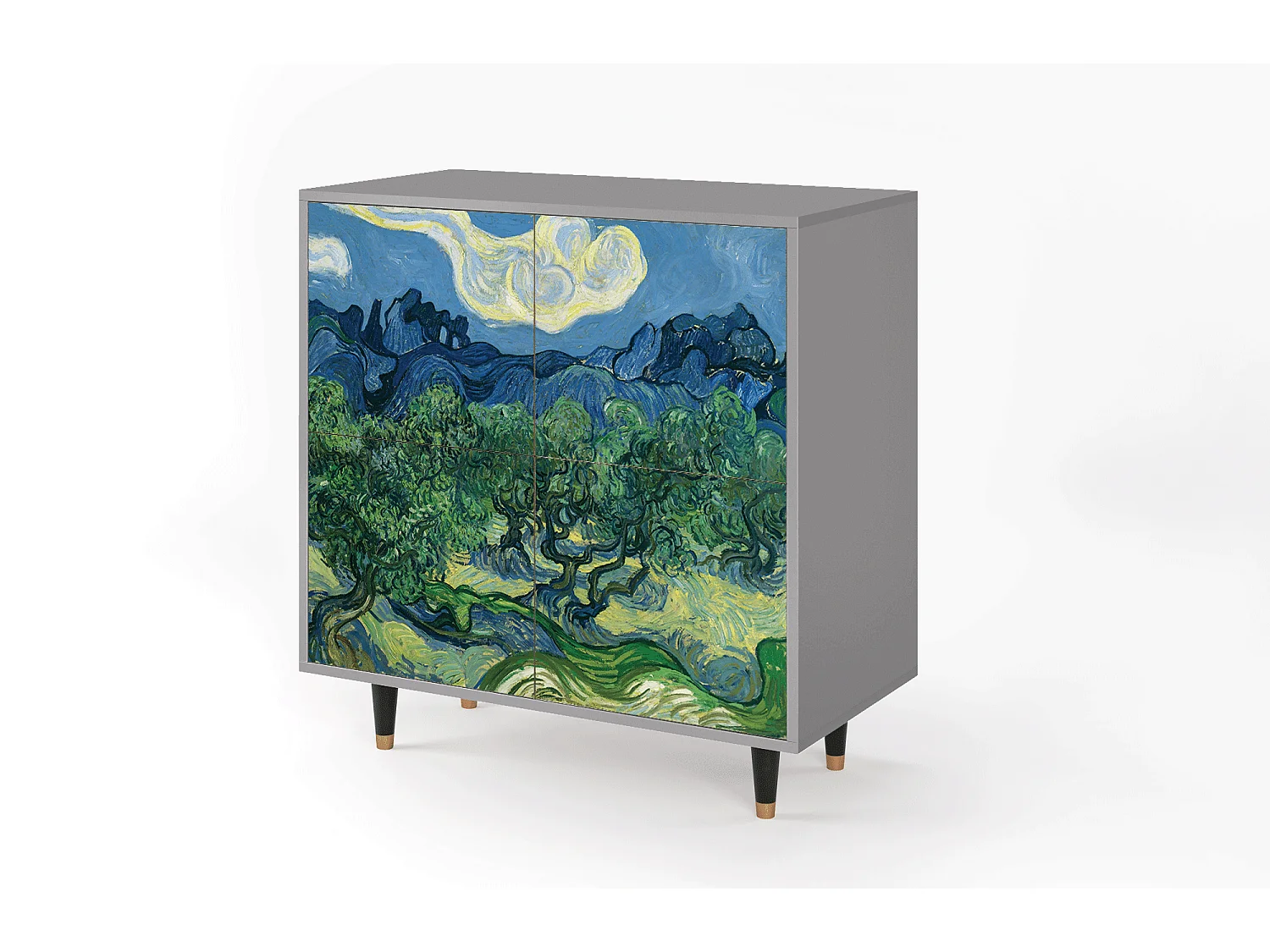 Kredens - 94x96x48 cm - BS3 - The Oil Trees, Szary