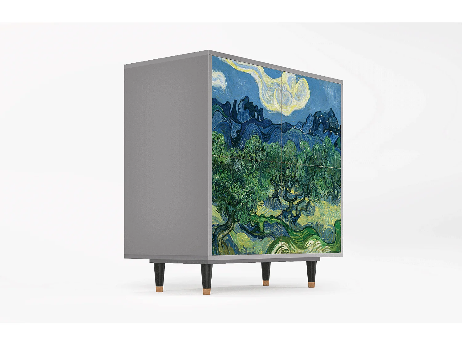 Kredens - 94x96x48 cm - BS3 - The Oil Trees, Szary