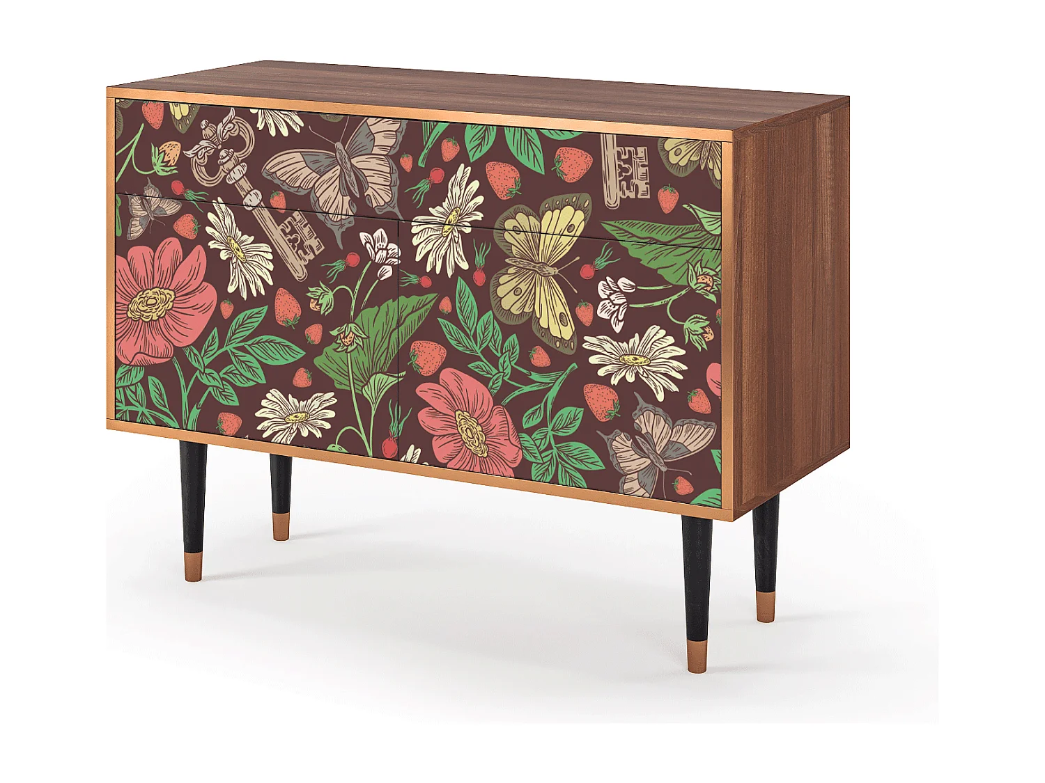 Aparador - 115x85x48 cm - BS4 - Alice in Wonderland, Nogueira