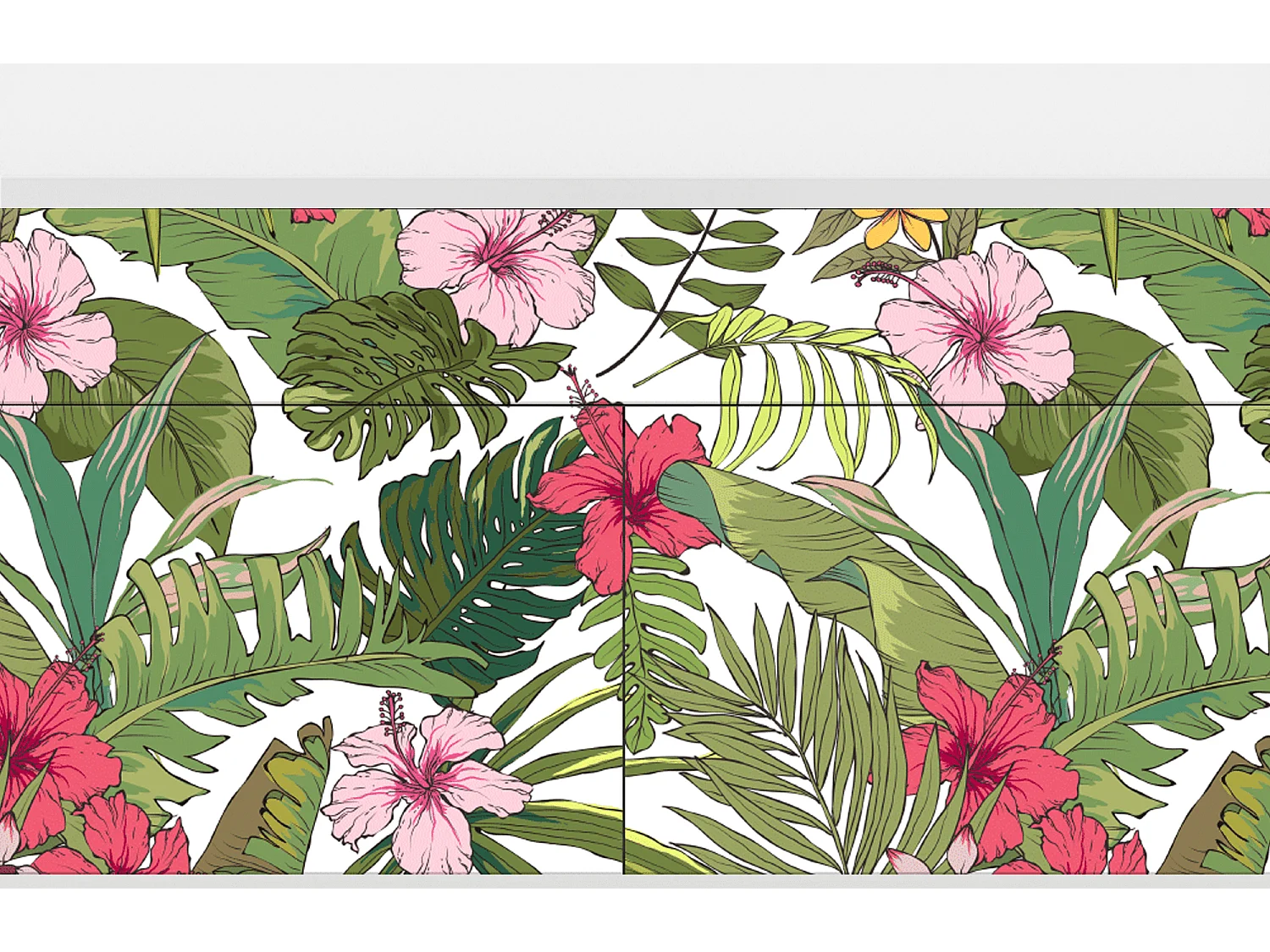 Sideboard - 115x85x48 cm - BS4 - Verdant Tropics, Weiß