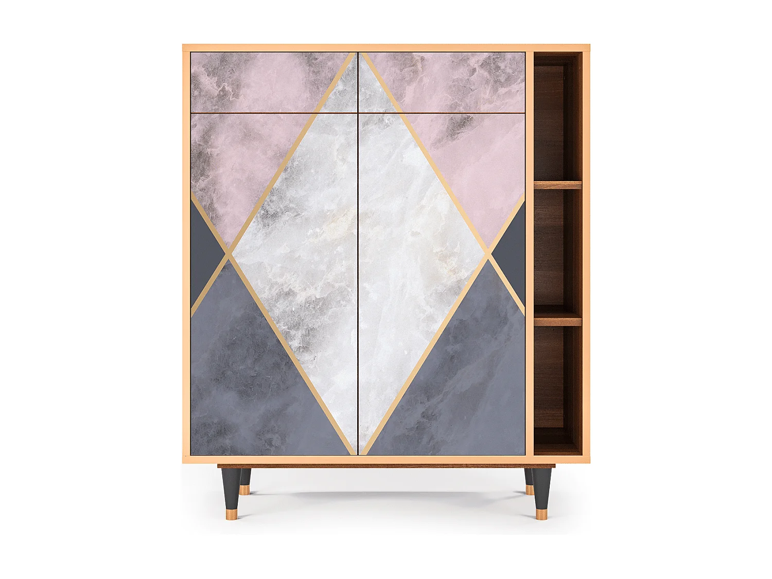 Kredens - 96х110х41 cm - BS6 - Ideal Harmony, Orzech