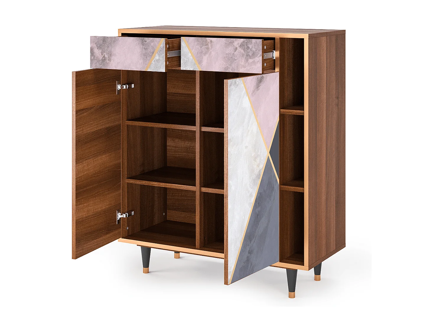 Buffet - 96х110х41 cm - BS6 - Ideal Harmony, Noyer