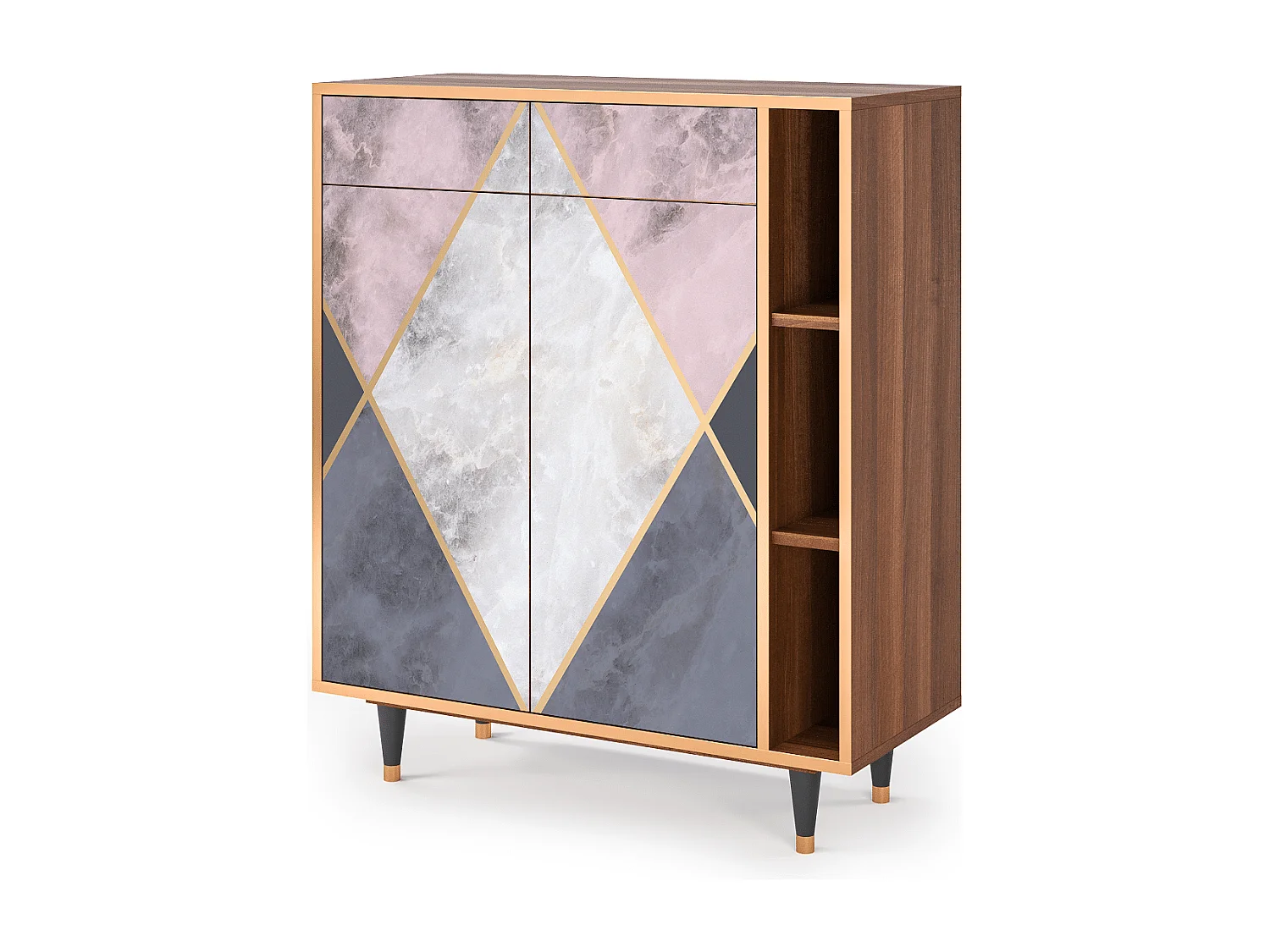 Credenza - 96х110х41 cm - BS6 - Ideal Harmony, Noce