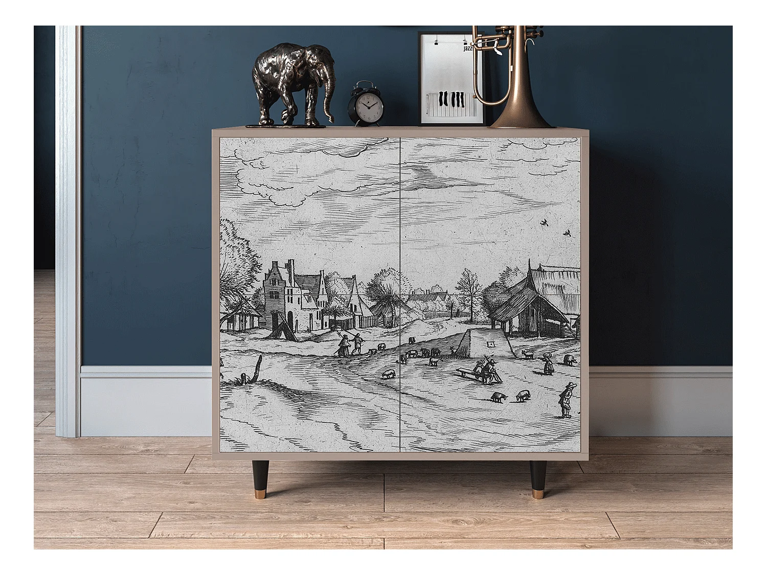 Sideboard - 94x96x48 cm - BS3 - Country Village, Latte